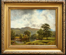 antique landscape oil painting for sale  NUNEATON
