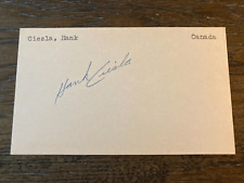 Hank Ciesla Black Hawks NY Rangers podpisana z autografem karta indeksowa hokej 3x5 na sprzedaż  Wysyłka do Poland