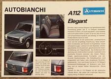 Autobianchi a112 elegant for sale  LEICESTER