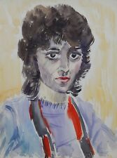 Retrato Mujer Original Antiguo Pastel Pintura Artista Ucraniano De Colección segunda mano  Embacar hacia Argentina