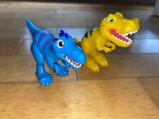 Usado, Figuras de dinossauro Paw Patrol Dino Rescue azul Velociraptor e amarelo T-Rex comprar usado  Enviando para Brazil