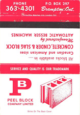 Capa Matchbook Vintage Peel Block Company Limited, Concreto, Cidra e Bloco comprar usado  Enviando para Brazil