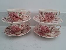 Used, 4 Vintage Johnson Rose Chintz Tea Set Ditsy Floral Ceramic Tea Cups And Saucers for sale  Shipping to South Africa
