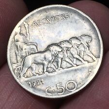 50 centesimi leoni 1921 usato  San Bonifacio