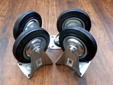 4 x  Large Caster Wheels 160mm With Strong Rubber Wheel 2 x Swivel 2 x Fixed., used for sale  Shipping to South Africa