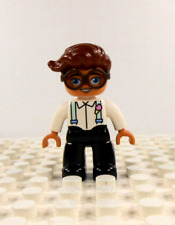 Lego Duplo Figura Homem Suspensórios de Óculos de Cabelo Castanho Branco/Preto comprar usado  Enviando para Brazil