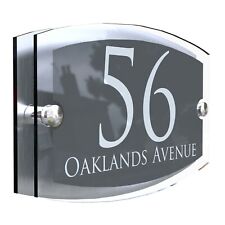 Used, Anthracite House Sign Plaques Door Numbers Personalised Address Acrylic for sale  Shipping to South Africa