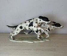 Kaiser Porcelain figurine of Two very active Running Dogs Black White for sale  Shipping to South Africa