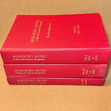 Conjunto/lote de 3 voltios de programas de conciertos de colección de música Marlboro 1951-1975 🙂 de colección segunda mano  Embacar hacia Argentina