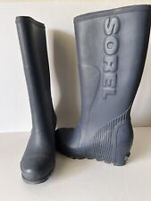 Women's SOREL Joan Rain Wedge Tall Rain Boots Navy 10.5 for sale  Shipping to South Africa