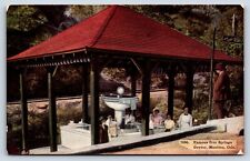 Postcard CO Manitou Famous Chalybeate Springs Geyser Natural Soda Acid Gas F7 for sale  Shipping to South Africa