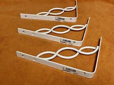 White Scroll Decorative Steel Shelf Brackets — QTY: 3 Size: 8 in. x 6 in. for sale  Shipping to South Africa