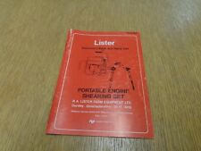 Lister portable engine for sale  CARNFORTH