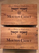 Caja de regalo de dos botellas de madera Mouton-Cadet Burdeos segunda mano  Embacar hacia Argentina