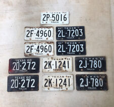 Texas 1960 1962 1963 1964 1965 Truck License Plate Matching Pair Lot Estate Find for sale  San Antonio