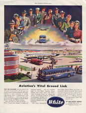 Aviation's Vital Ground Link White Bus & Truck ad 1946 Lockheed Constellation P comprar usado  Enviando para Brazil