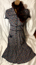 Vestido Vintage Betsey Johnson Berries & Leaves Mangas Abullonadas Primavera Verano segunda mano  Embacar hacia Argentina
