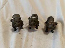 Antique Cast Iron Bulldog Figurines - Lot Of Three (105/185/987) for sale  Shipping to South Africa