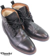 Botas masculinas ALDO tamanho 8 (UE 41) forradas de pele de couro preto, usado comprar usado  Enviando para Brazil