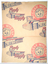 Bolsa de papel Piggly Wiggly Supermercados GP publicidade vintage comprar usado  Enviando para Brazil