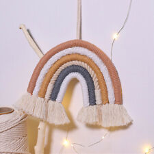 Nubes arco iris Macrame Colgante de Pared Guardería Boho Natural Decoración del Hogar Regalo Mano segunda mano  Embacar hacia Argentina