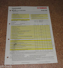 Formulário de inspeção Yamaha MT - 03 tipo RM024 ano 2008 comprar usado  Enviando para Brazil