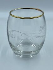 Vaso de cóctel de licor Frangelico 3,5" de alto/10 oz - borde dorado - exhibición antigua segunda mano  Embacar hacia Argentina