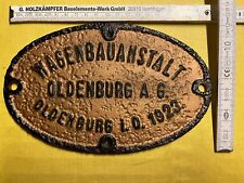 Waggonschild ldenburg 1923 gebraucht kaufen  Lichtenau