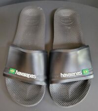 Sandálias masculinas 8/femininas 9/10 com logotipo preto VGUC HAVAIANANAS comprar usado  Enviando para Brazil