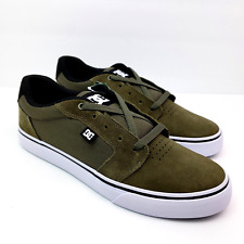 DC Anvil Hombre Talla 10 Verde Gamuza Patín Zapatillas 303190, usado segunda mano  Embacar hacia Argentina