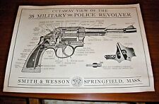 Usado, Revólver de policía militar Smith & Wesson vintage década de 1960 póster con vista recortada 38 segunda mano  Embacar hacia Mexico