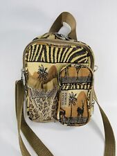 African Animal Print Tapestry Crossbody Multi Pocket Purse Bag Pioneer Express for sale  Shipping to South Africa