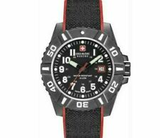 Swiss Military Hanowa Men's Black Carbon Rubber Strap Watch 06-4309.17.007.04 myynnissä  Leverans till Finland