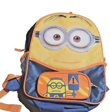 Mochila Despicable Me Minions óculos bolsa livro crianças amarelo azul laranja escola comprar usado  Enviando para Brazil