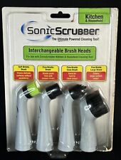 Limpador elétrico Sonic Scrubber 4 cabeças de escova intercambiáveis ferramenta de limpeza de cozinha, usado comprar usado  Enviando para Brazil
