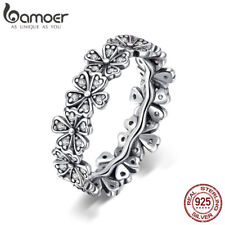 Bamoer Shine 925 Sterling Silver Ring Contracted Daisy With CZ For Women Jewelry for sale  Shipping to South Africa