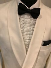 Men’s White /ivory Dinner Jacket Tuxedo By Carveste  44R Wool Mix Shawl Collar for sale  Shipping to South Africa