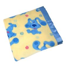 Used, Blues Clues Baby Crib Toddler Throw Blanket Satin Trim Yellow Blue 61.5 x 43 for sale  Shipping to South Africa