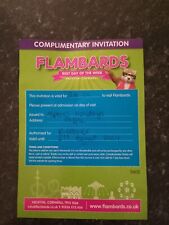 Flambards admission tickets for sale  RADSTOCK