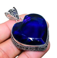 Usado, Colgante de corte corazón de joyería de plata esterlina 925 de piedra preciosa azul tanzanita hecho a mano segunda mano  Embacar hacia Argentina