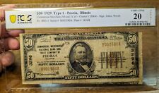 Billete de moneda nacional/tipo 1 PCGS muy fino 20 - 1929 US$50 Peoria, Illinois segunda mano  Embacar hacia Argentina