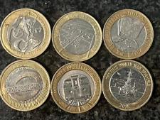 Usado, Seis monedas conmemorativas de £2 de circulación. Emitido 2002-2105 segunda mano  Embacar hacia Argentina