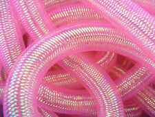 NEON FUCHSIA OPALESCENT METALLIC TUBULAR CRIN CYBERLOX PINK DREADS CYBERGOTH, used for sale  Shipping to South Africa
