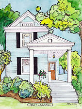 House portrait watercolor for sale  Prospect Park