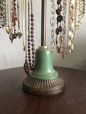 Vintage Jewelry Stand Chippy Green Repurposed Vintage Lamp Jewelry Organizer for sale  Shipping to South Africa