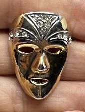 Mask brooch gold for sale  Shipping to Ireland