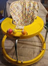Vintage 1981 Infant Baby Walker Round Yellow Chrome w Original Box **AS IS** for sale  Shipping to South Africa