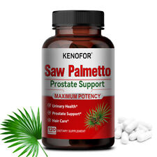 Usado, Saw Palmetto 4650mg cápsulas próstata UTI trato urinário perda de cabelo vegano comprar usado  Enviando para Brazil