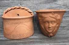 Two Vintage Terracotta Wall Planters for sale  Shipping to South Africa