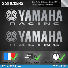 Lot 2 stickers pour YAMAHA RACING 20cm Métallisé Moto Sport Adhésif Autocollant d'occasion  Marseille II